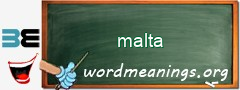 WordMeaning blackboard for malta